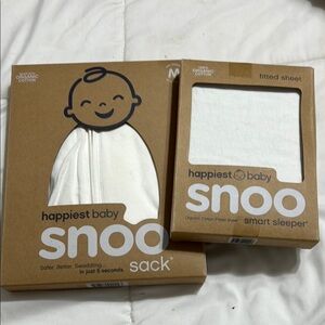 Happiest Baby Snoo Sack and Fitted Crib Sheet - White